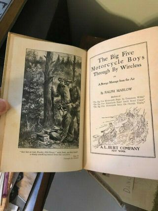 THE BIG FIVE MOTORCYCLE BOYS by Ralph Marlow FOUR BOOKS 1914 3