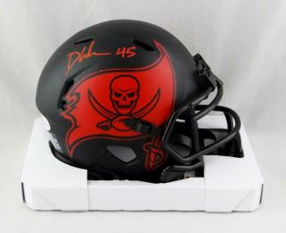 Devin White Signed Tampa Bay Bucs Eclipse Mini Helmet - Beckett W Auth Red