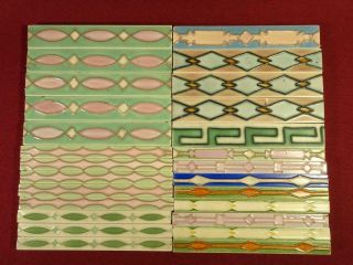26 Colorful Vintage Mid Century Ceramic Sizzle Strip Tiles Mosaic Art Crafts