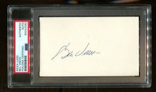 Bill Veeck Signed Index Card 3x5 Autographed White Sox Indians Psa/dna