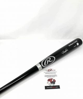 Justin Turner Los Angeles Dodgers Signed Autograph Game Model Baseball Bat Black