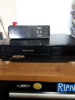 Vintage Panasonic Omnivision Vcr Vhs Player Pv - 4163 - K W/ Remote