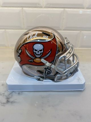 Devin White Autographed Tampa Bay Bucs Chrome Mini Helmet