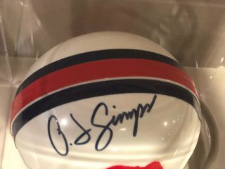 O.  J.  Simpson Autographed Buffalo Bills Throwback Mini Helmet