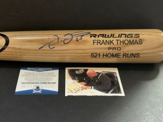 Frank Thomas White Sox Signed Engraved Bat 521 Hr 