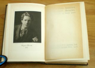Letters From America By Rupert Brooke,  Preface By Henry James,  1st.  Ed.  1916