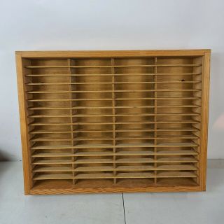 Vintage Napa Valley Box Company Wooden 64 Cassette Tape Wall Storage Holder