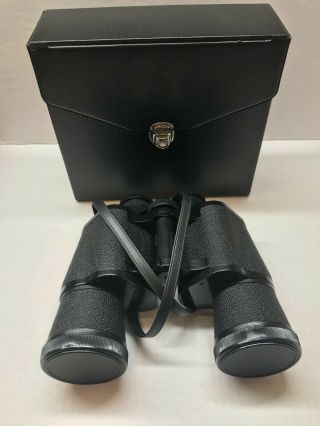 Binolux Coated Optics 10x50 288ft At 1000yds Binoculars W/ Case - Vintage