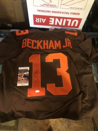 Cleveland Browns Odell Beckham Jr Autographed/signed Football Jersey / Jsa