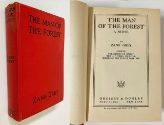 ZANE GREY SIGNED - Man of the Forest 1920 Book with Jacket 3