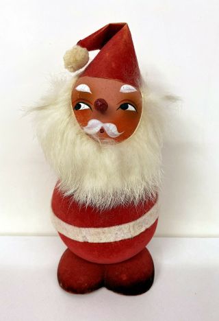Vintage German Santa Claus Candy Container Bobble Head Figurine