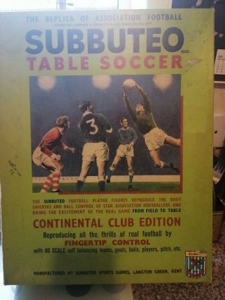 Vintage Subbuteo Table Soccer Continental Club Edition 3 Additional Teams Boxed