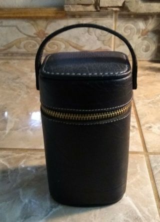 Vintage Bar Travel Companion - Leather Case With 2 Glass Flasks