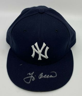 Yogi Berra Signed Ny Yankees Hat Cap Autographed Auto Sz 7 1/4 Jsa Hof