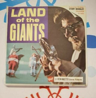 Rare Gaf Vintage B494 Land Of The Giants " The Crash " View - Master Reels Packet