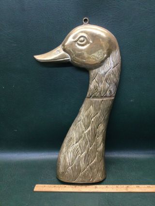 Vintage Brass Duck Head Match Holder Wall Mount By Duck Blind Chathan Ma