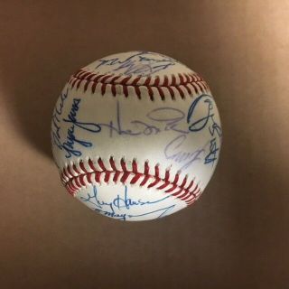 1992 Kansas City Royals Signed Team Baseball (29) George Brett,  Joyner,  Mcrae,  L May