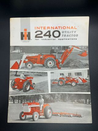 Vintage 1950’s International 240 Utility Tractor Sales Brochure -