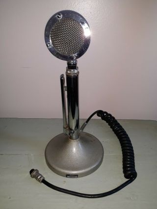 Vintage Astatic D - 104 Microphone Chrome Lollipop 4 Pin T - Ug8 Mic Stand