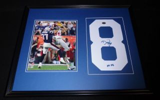 David Tyree Signed Framed 16x20 Jersey & The Catch Photo Set Giants Sgc