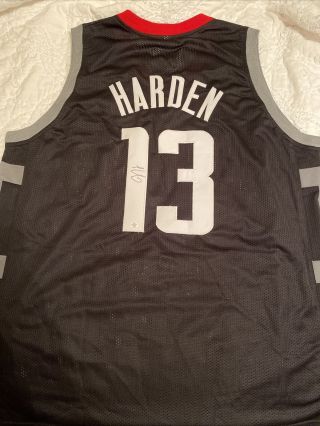 James Harden / Autographed Signed Houston Rockets Black Basketball Jersey /