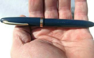Vintage Sheaffer Blue Fountain Pen 14k Feather Touch 5 Nib A/i