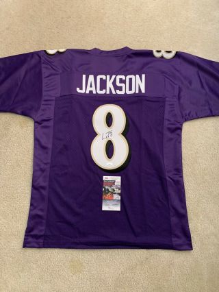 Lamar Jackson Signed Custom Batimore Ravens Jersey Jsa