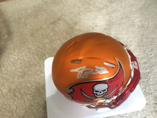 Jameis Winston Signed Tampa Bay Buccaneers Blaze Mini Helmet - Beckett