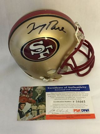 Jerry Rice Signed San Francisco 49ers Mini Helmet - Psa/dna Authenticated