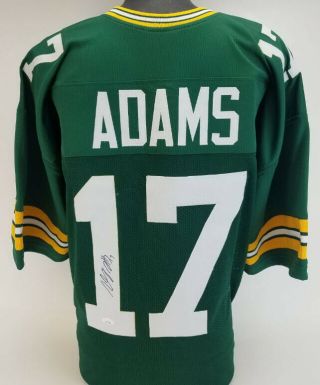 Davante Adams Autographed/signed Green Bay Packers Custom Jersey (jsa)