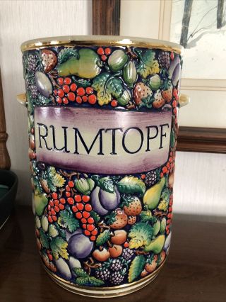 Authentic German Rumtopf Vintage Stoneware Crock Rum Pot Fruit Fermenting No Lid