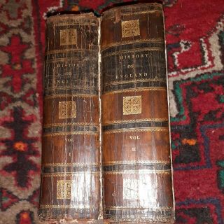 History Of England,  1831,  Hume & Smollett,  Illustrated,  Early Edition,  Leather.