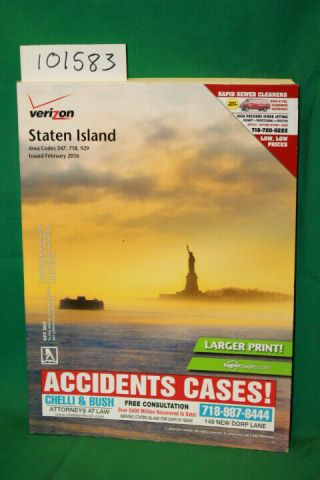 Verizon Staten Island Yellow Pages Area Codes 347,  7.