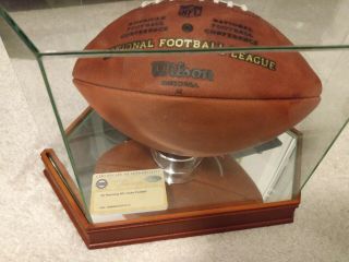 Eli Manning Signed Nfl Wilson The Duke Football With Display Case Superbowl