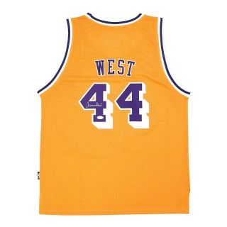 Jerry West Signed Reebok Los Angeles Lakers Gold Soul Swingman Jersey Jsa