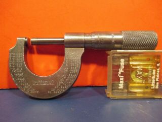 Vintage L.  S.  Starrett No.  203 - C,  0 " To 1 " Micrometer,  Machinist Tool