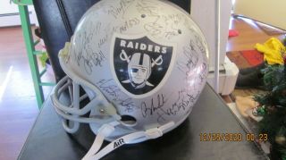 Los Angeles Raiders 1994 Team Signed Full Size Helmet With 35,  Signatures