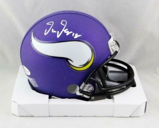 Justin Jefferson Autographed Minnesota Vikings Mini Helmet - Beckett W Auth White