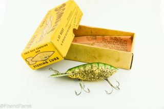 Vintage Bomber Minnow Antique Fishing Lure Desirable Christmas Tree Jt4