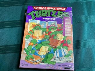 Vintage Teenage Mutant Ninja Turtles Pc Box Game Ibm Tandy Floppy Disk 1990