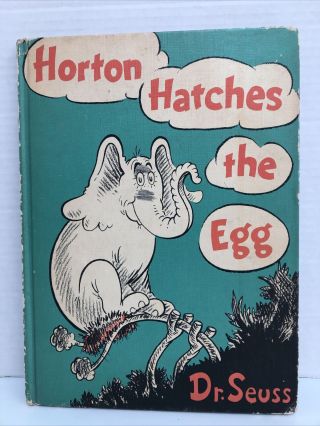 Horton Hatches The Egg Dr.  Seuss Book Club Edition 1940 Rare Lithograph