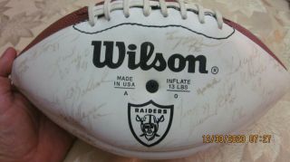 Los Angeles Raiders 1988 Team Signed Football 39 Signatures