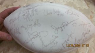 Los Angeles Raiders 1988 Team Signed Football 39 Signatures 3