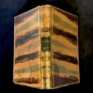 Antique Marbled Leather Bound Book “campbell’s Poems” Pleasures Of Hope & More