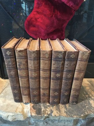 Antique “history Of The World” Ridpath 1907 Volumes 2 - 8,  Jones Bros.  Publishing