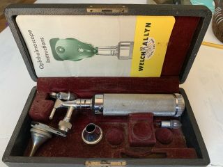 Welch Allyn Otoscope 216 Ophthalmoscope Head Holco Germany Vtg Doctor Prop