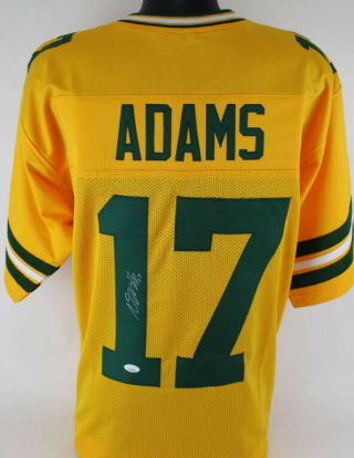 Davante Adams Signed/autographed Green Bay Packers Yellow Jersey (jsa)