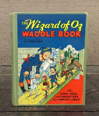 The Wizard Of Oz Waddle Book By L.  Frank Baum 1934,  Blue Ribbon Book - Vintage