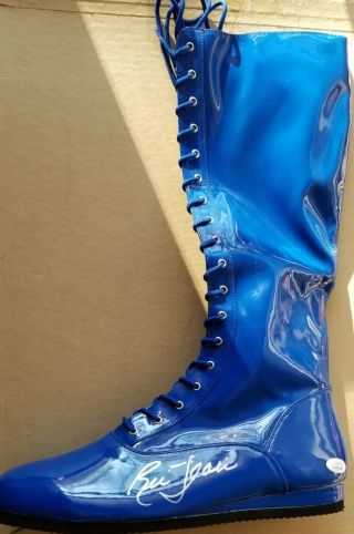 Ric Flair Signed Blue Full Size Wrestling Boot The Nature Boy Jsa