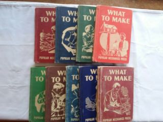 Vintage 1940s What To Make Popular Mechanics Press Volumes 1 - 9